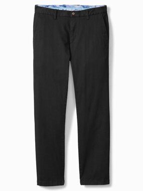 TOMMY BAHAMA Black 44x32 Boracay Flat Front stretch cotton blend straight Pants